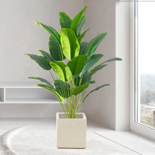 Planta Artificial Tropical – Folhagem de Palmeira/Costela-de-Adão