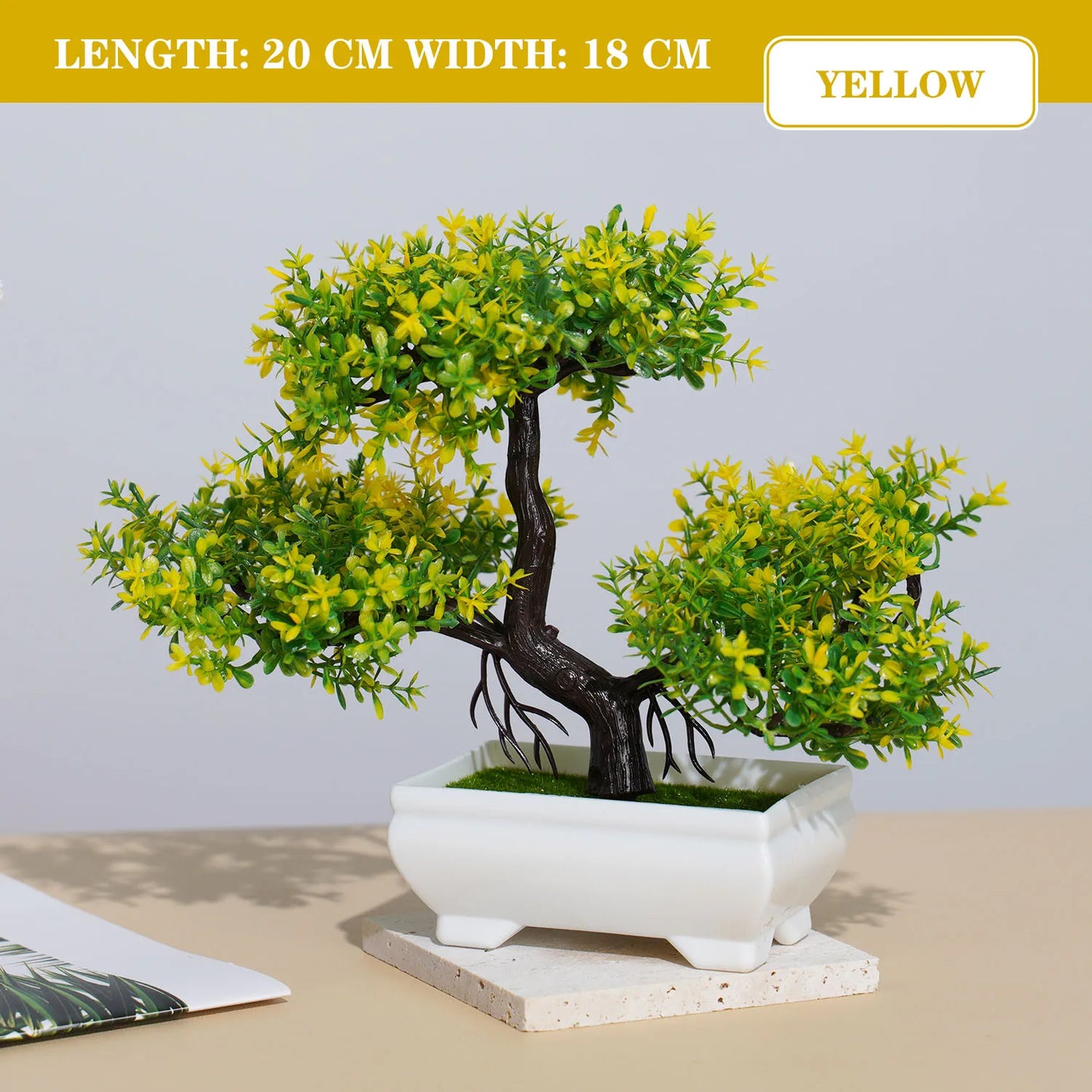Planta Artificial Bonsai em Vaso – Decoração para Mesa, Casa, Escritório