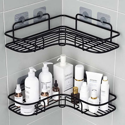 Prateleira de Parede Sem Furo – Organizador Multiuso para Banheiro e Cozinha