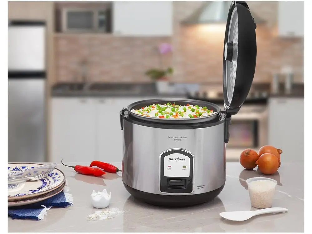 Panela Elétrica de Arroz Britânia BPA10PI 220V — 10 Xícaras