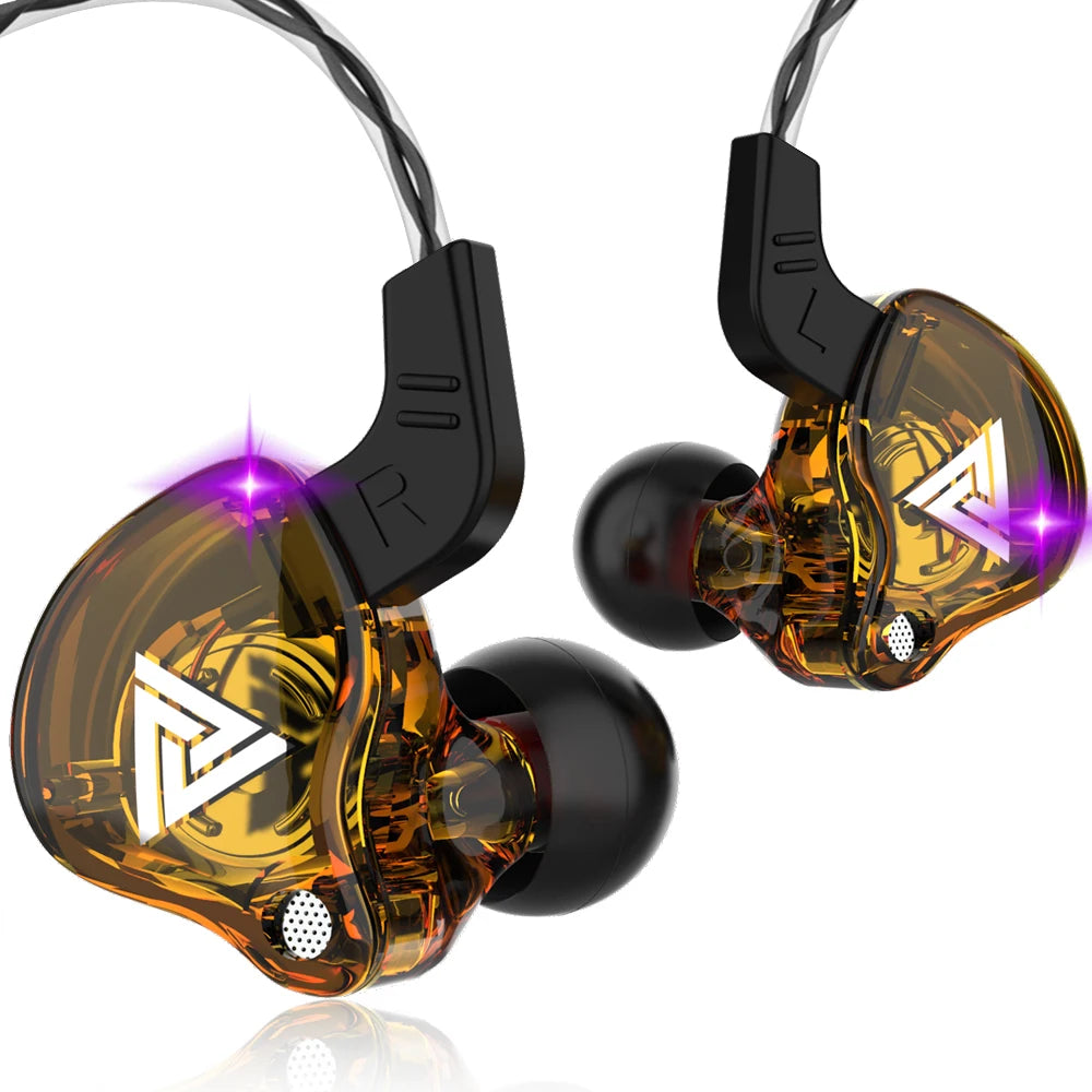 QKZ AK6 – Fone In-Ear Profissional com 6 Drivers Dinâmicos, Áudio Hi-Fi, Graves Poderosos e Microfone Integrado