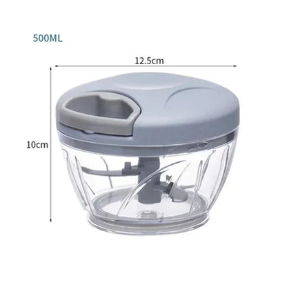 Picador Manual de Alho 500ml ou 900ml – Cortador de Alimentos em Aço Inox e Plástico