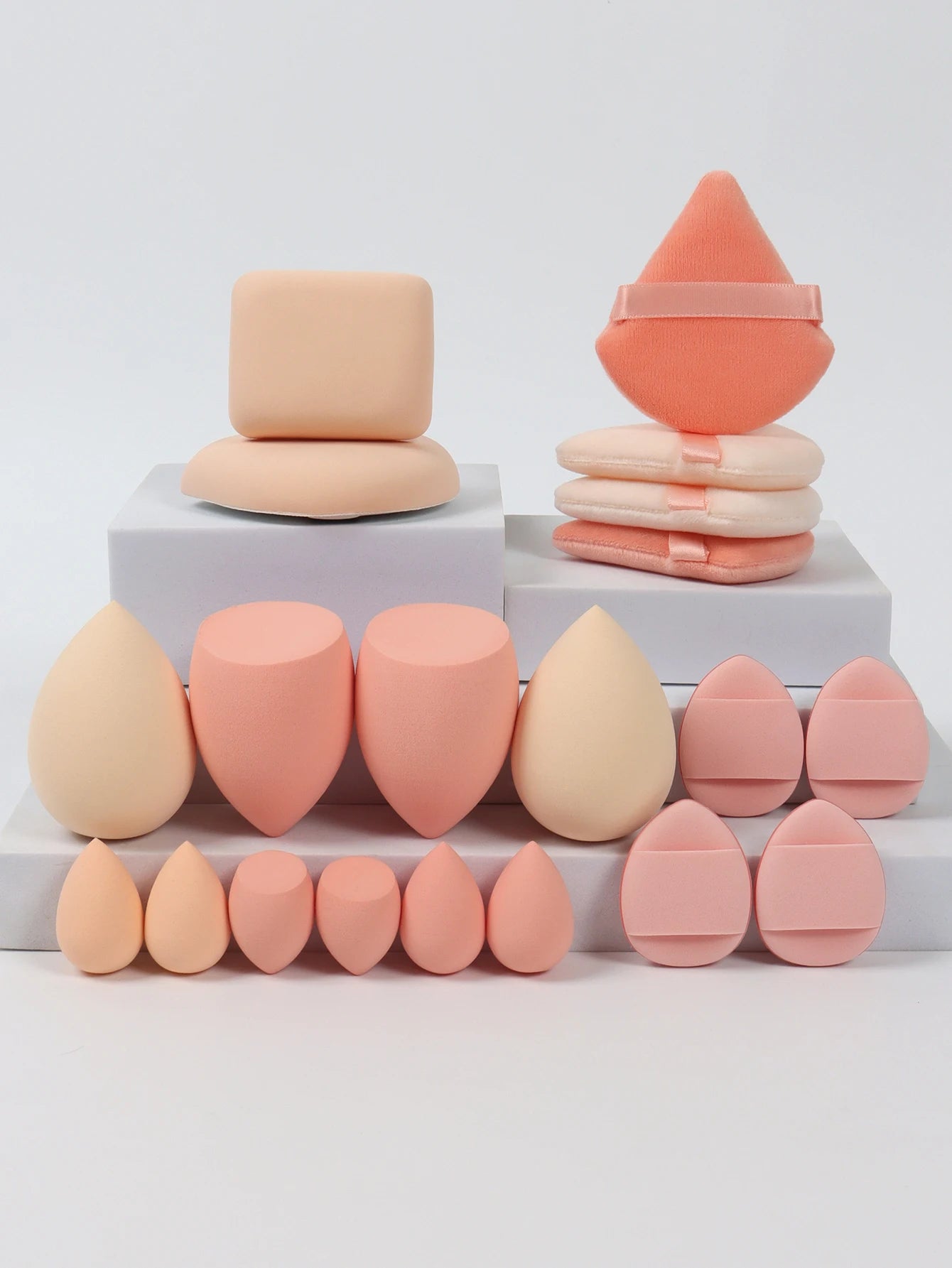 Kit com 20 Esponjas de Maquiagem – Esponjas e Puffs para Base