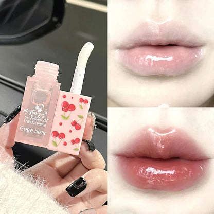Kit de Balm e Óleo Labial Hidratante de Cereja Gege Bear