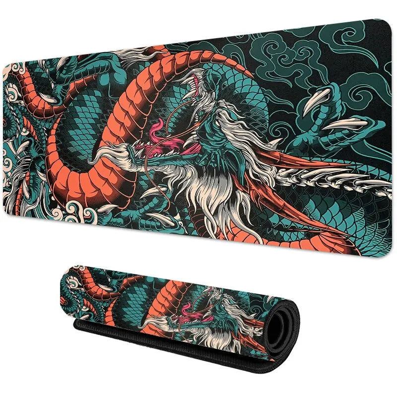 Mousepad Gamer Japonês XXL – Dragão Estilo Anime | Antiderrapante