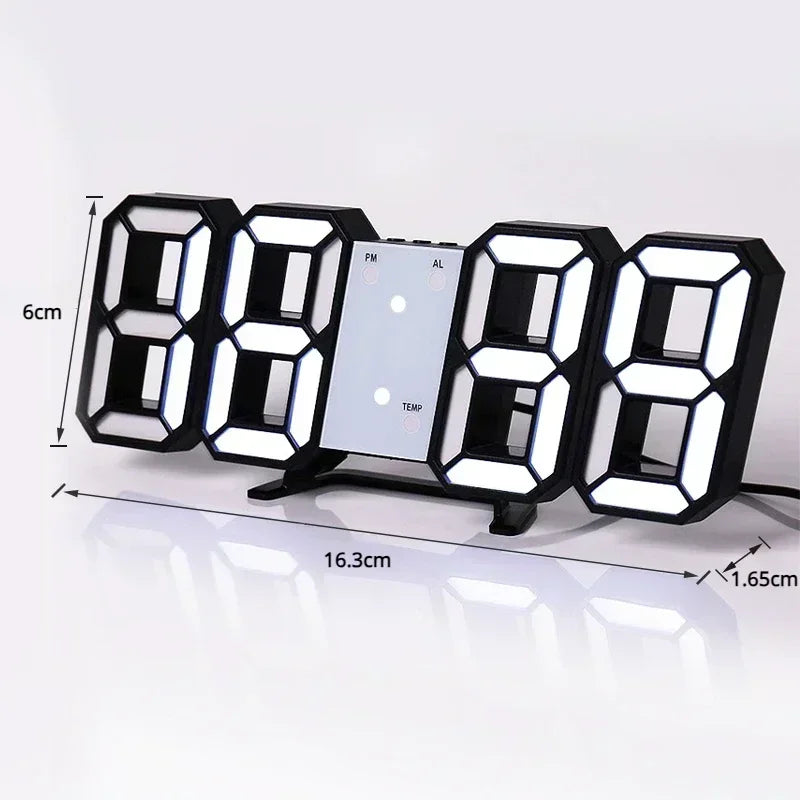 Relógio Digital de Parede 3D LED