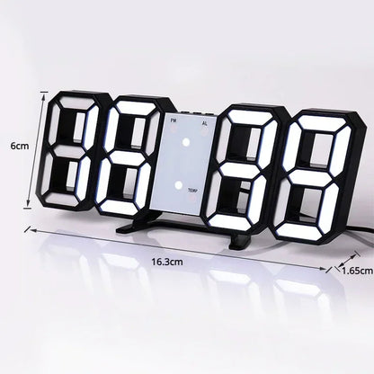 Relógio Digital de Parede 3D LED
