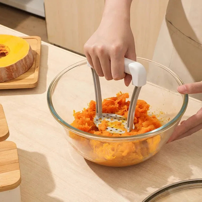 Amassador Manual de Batatas e Vegetais – Plástico Durável com Cabo Antiderrapante