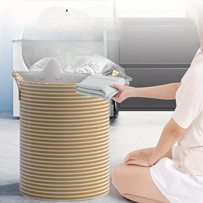 Cesto de Roupa Dobrável Minimalista com Alças – Organizador Multiuso