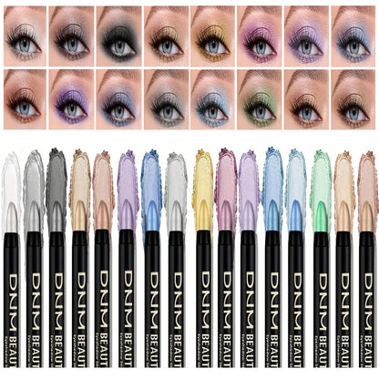 Delineador Colorido Glitter 16 Cores – Efeito Perolado, À Prova d’Água