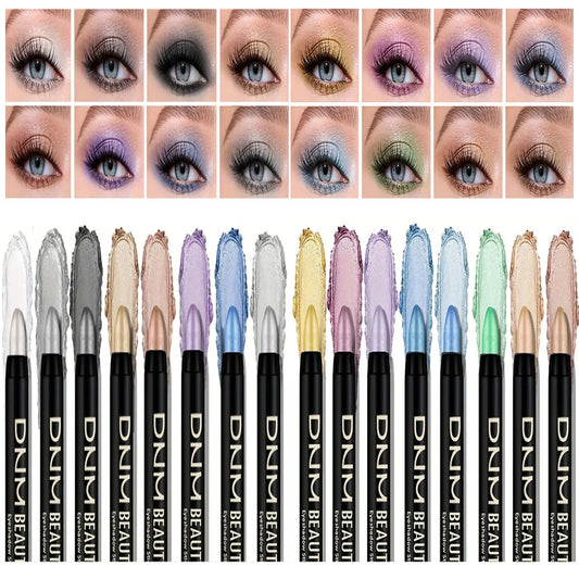 Delineador Colorido Glitter 16 Cores – Efeito Perolado, À Prova d’Água