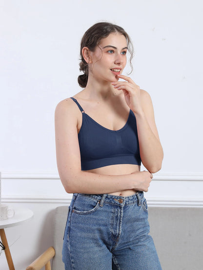 Top Feminino Cropped Lingerie Sexy com Sustentação – Sutiã Estilo Esportivo