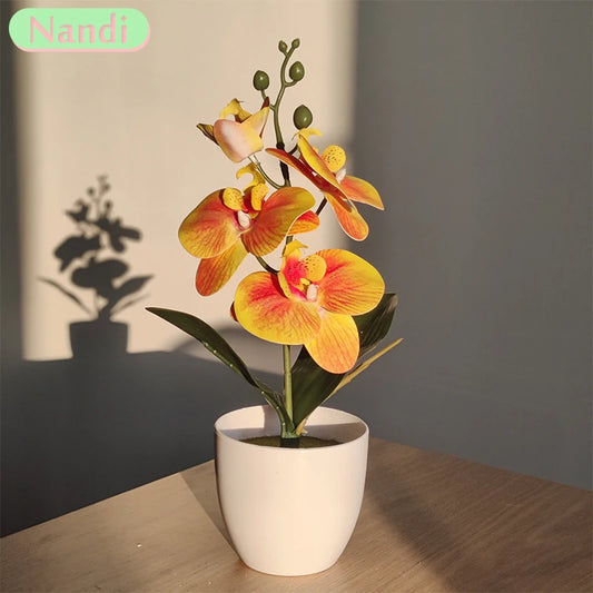 Bonsai Artificial Orquídea Borboleta – Vaso Decorativo para Casa