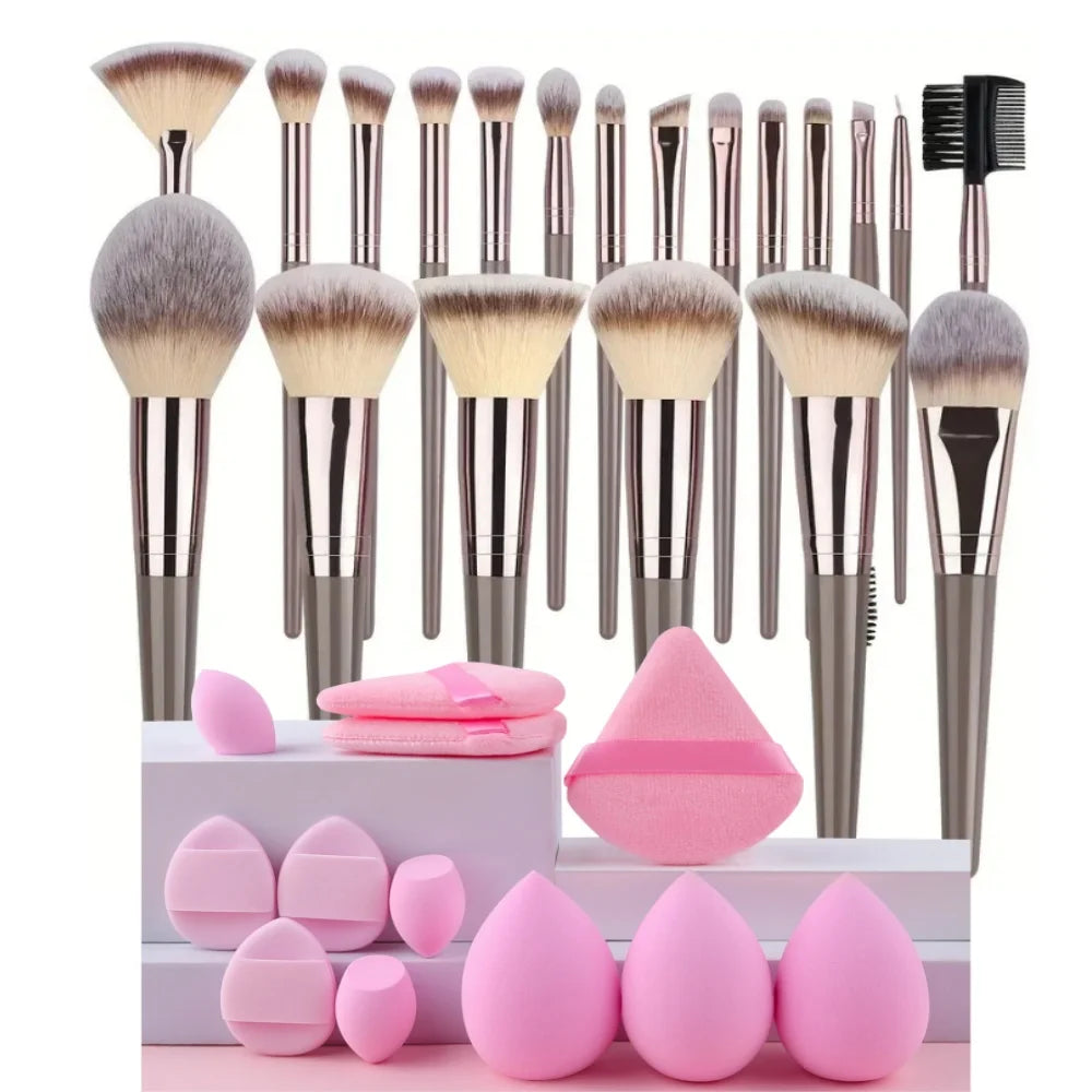 Kit de Pincéis de Maquiagem Profissional – 3 a 20 Peças