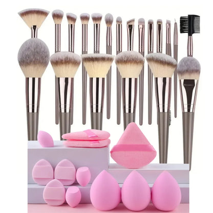 Kit de Pincéis de Maquiagem Profissional – 3 a 20 Peças