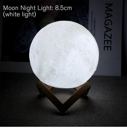 Luminária Lua LED Decorativa – Luz Noturna Atmosférica