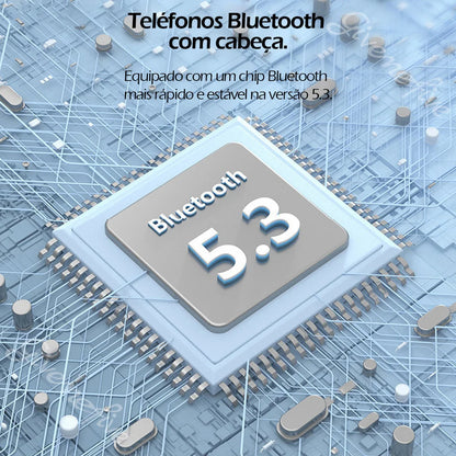 Fone de Ouvido Sem Fio P202 com Iluminação e Redução de Ruído – Bluetooth
