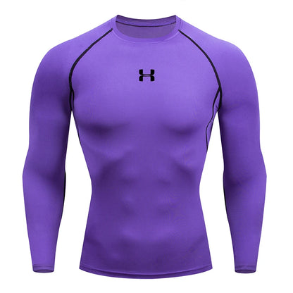 Camiseta de Compressão Masculina Manga Longa – Esportiva, Fitness