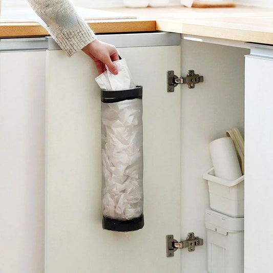 Suporte Organizador de Sacolas Plásticas para Parede – Dispensador Suspenso para Cozinha e Lixo