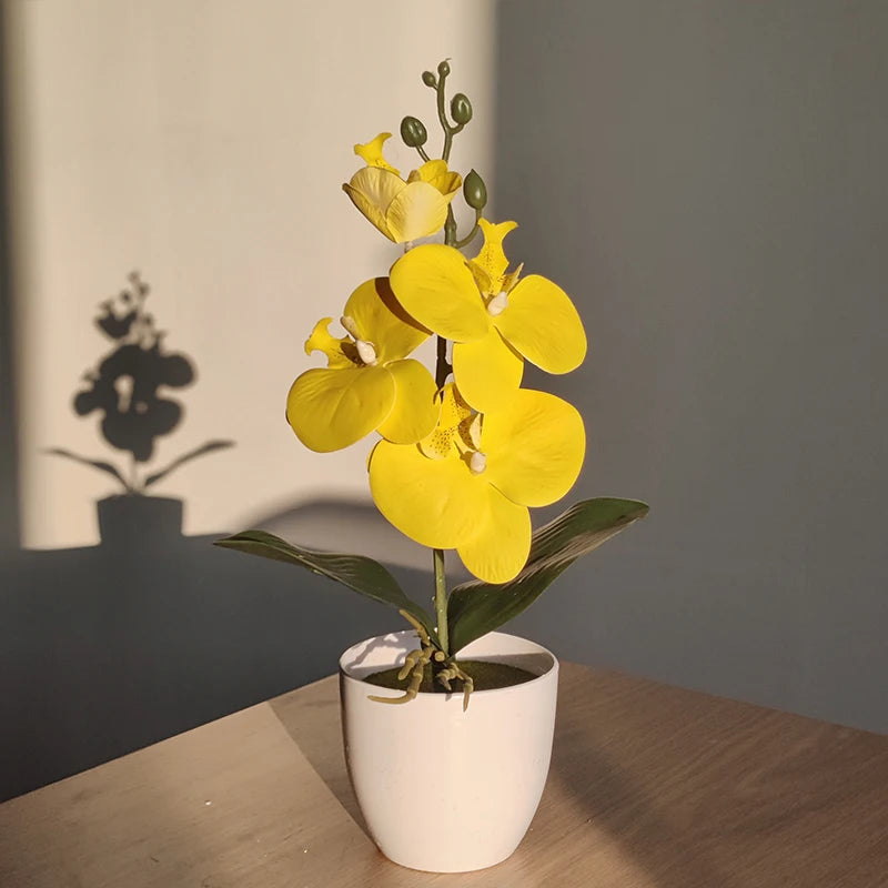 Bonsai Artificial Orquídea Borboleta – Vaso Decorativo para Casa