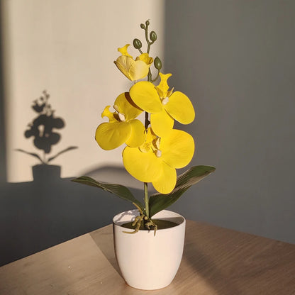 Bonsai Artificial Orquídea Borboleta – Vaso Decorativo para Casa