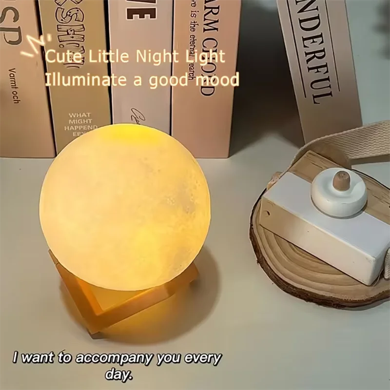 Luminária Lua LED Decorativa – Luz Noturna Atmosférica