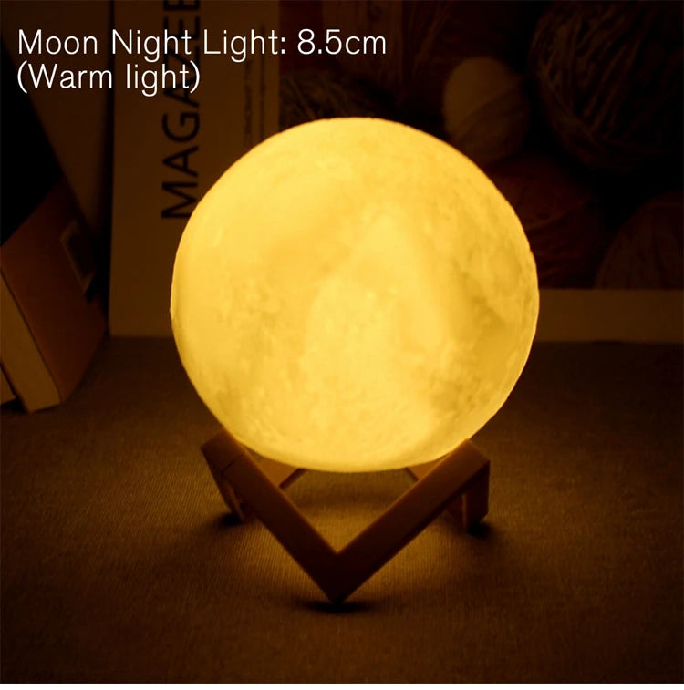 Luminária Lua LED Decorativa – Luz Noturna Atmosférica