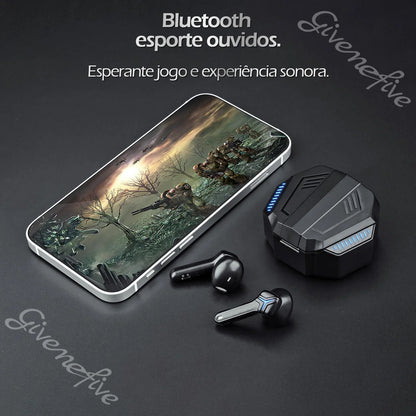 TWS Pro60 Fone Bluetooth 5.1 – À Prova d’Água, com Redução de Ruído e Microfone