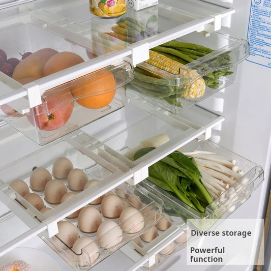 Gaveta Organizadora para Geladeira – Estilo Deslizante – para Ovos e Alimentos