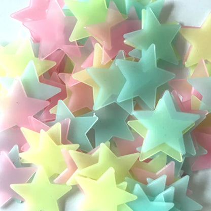 Adesivos Fluorescentes Estrelas Brilhantes – 100 Peças