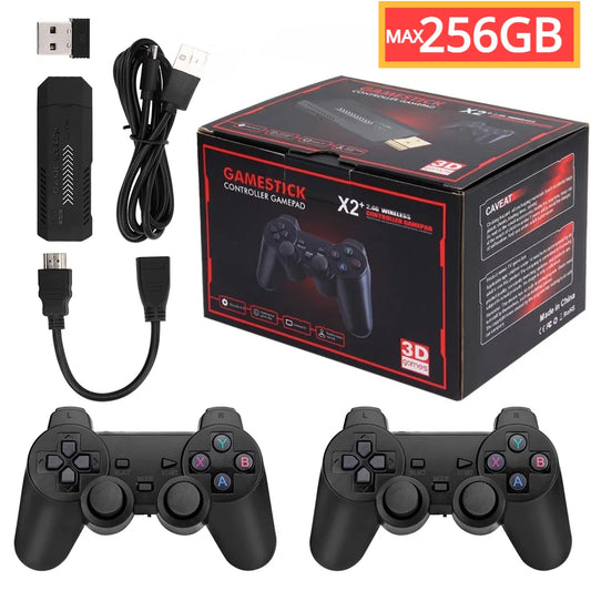 Console Retrô GD10 Plus – 256GB com 58.000 Jogos + 2 Controles Sem Fio 2.4G