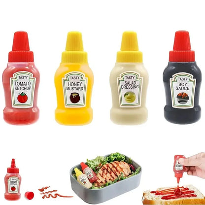 Mini Garrafa Squeeze 25ml para Condimentos – Ideal para Camping, Churrascos
