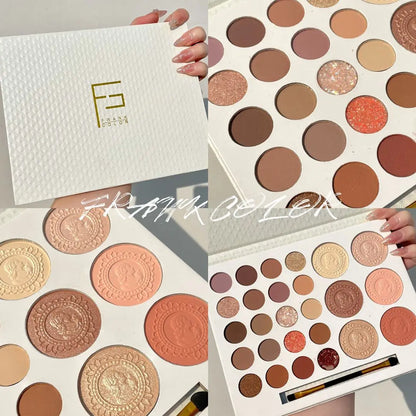 Paleta de Sombras 26 Cores – Matte, Iluminador e Blush
