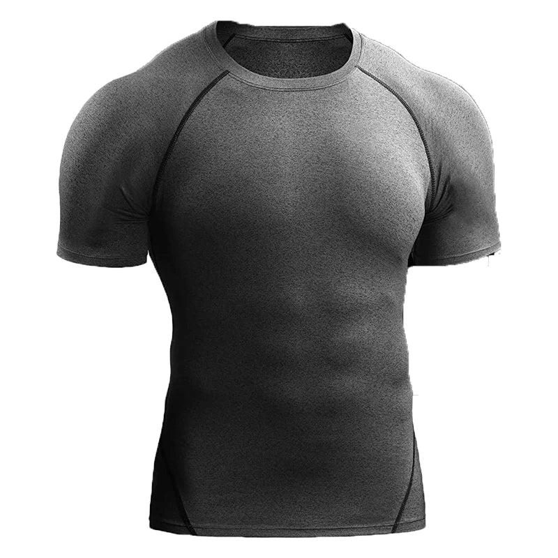 Camiseta de Compressão Masculina 2025 – Secagem Rápida, Elástica