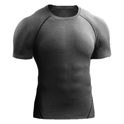 Camiseta de Compressão Masculina 2025 – Secagem Rápida, Elástica