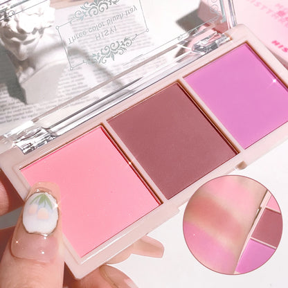 Blush Tricolor HISYI – Acabamento Matte, Longa Duração