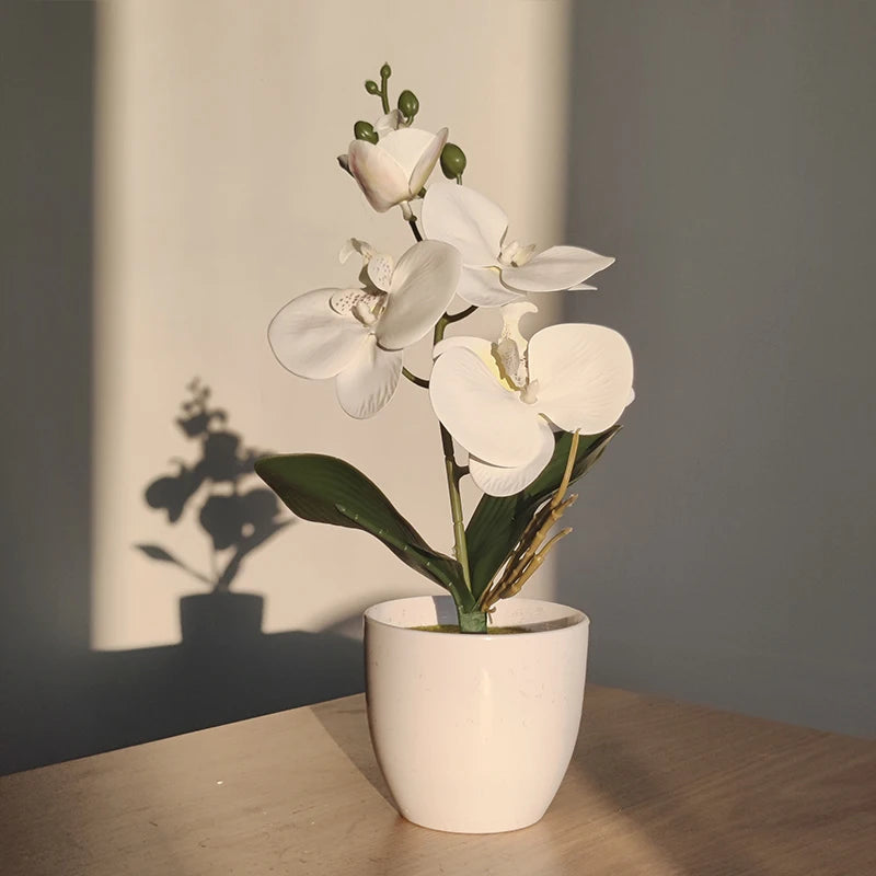 Bonsai Artificial Orquídea Borboleta – Vaso Decorativo para Casa