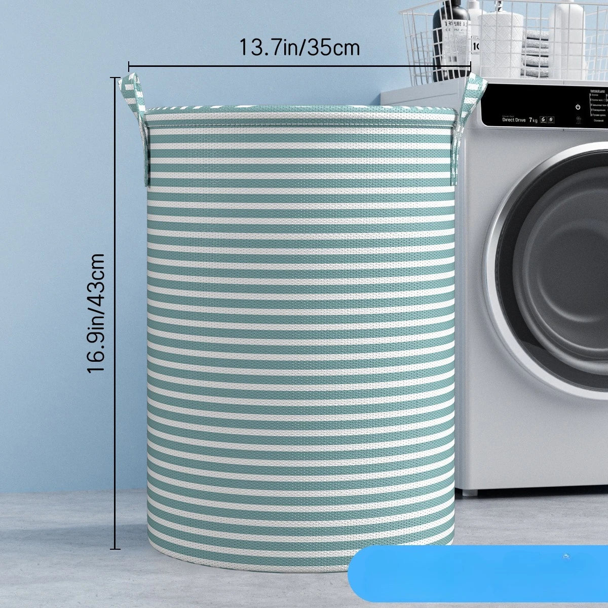 Cesto de Roupa Dobrável Minimalista com Alças – Organizador Multiuso