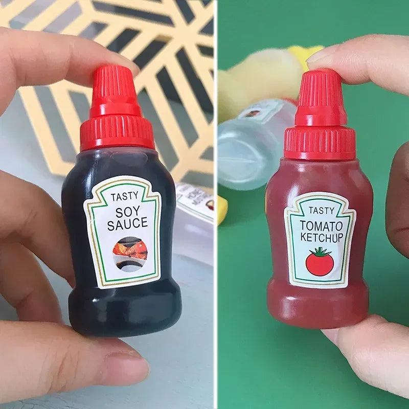 Mini Garrafa Squeeze 25ml para Condimentos – Ideal para Camping, Churrascos