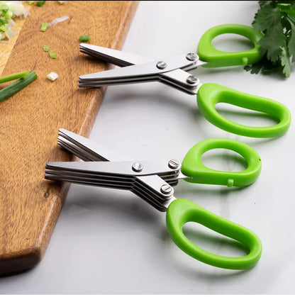 Tesoura de Cozinha Multiuso em Aço Inoxidável – 3 ou 5 Camadas