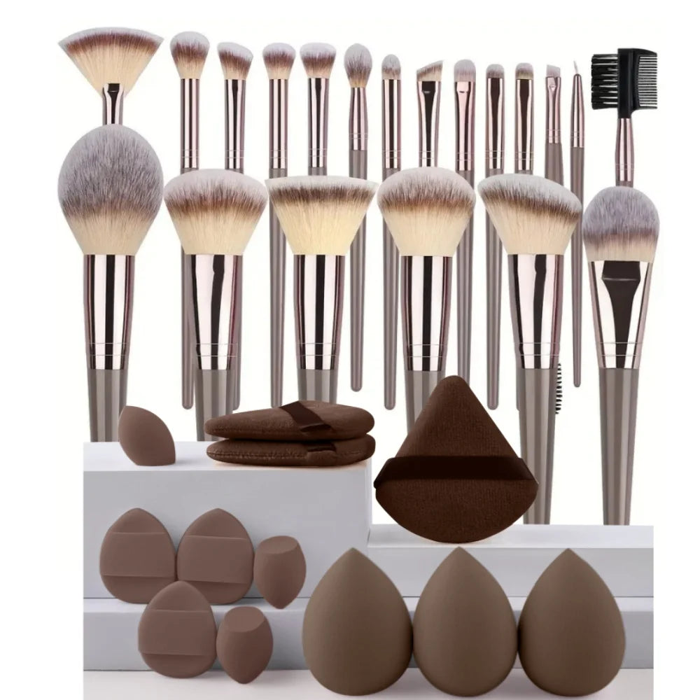 Kit de Pincéis de Maquiagem Profissional – 3 a 20 Peças