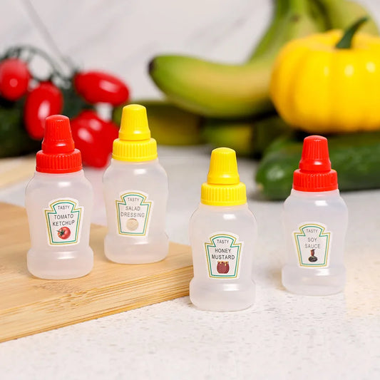 Mini Garrafa Squeeze 25ml para Condimentos – Ideal para Camping, Churrascos