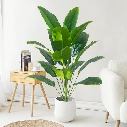 Planta Artificial Tropical – Folhagem de Palmeira/Costela-de-Adão