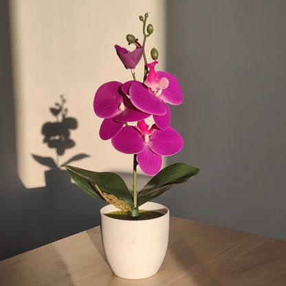 Bonsai Artificial Orquídea Borboleta – Vaso Decorativo para Casa