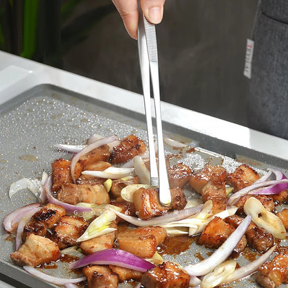 Pinça de Cozinha Extra Longa em Aço Inox