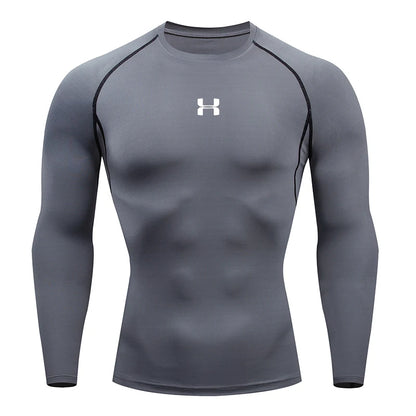 Camiseta de Compressão Masculina Manga Longa – Esportiva, Fitness