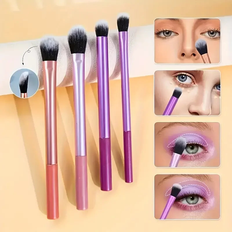 Kit de Pincéis de Maquiagem – 8 Peças com Cerdas Sintéticas
