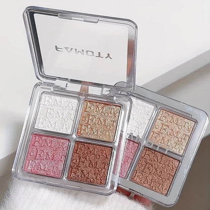 Paleta de Iluminador Facial 4 Cores – Glow Natural e à Prova d’Água