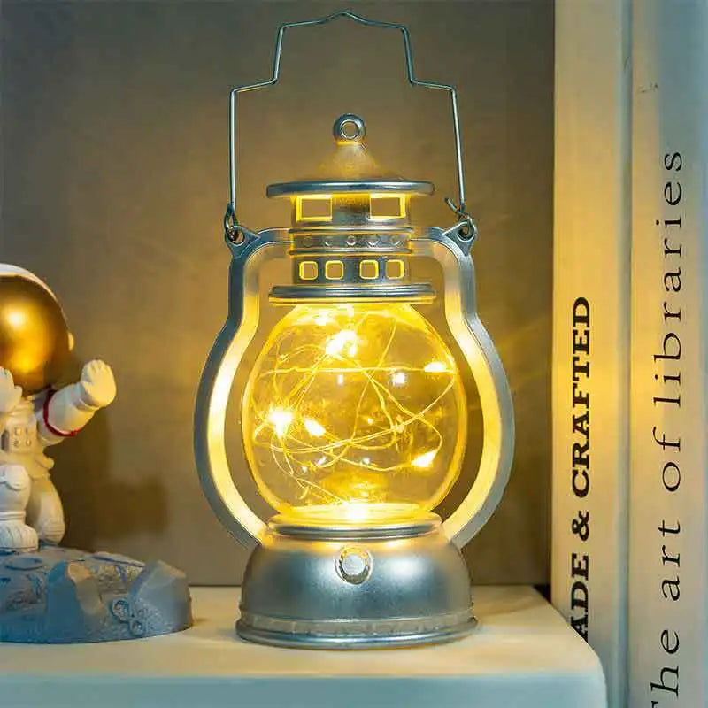 Castiçal Retro em Forma de Lampião – Iluminação Decorativa LED