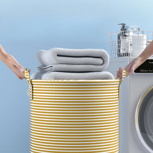 Cesto de Roupa Dobrável Minimalista com Alças – Organizador Multiuso